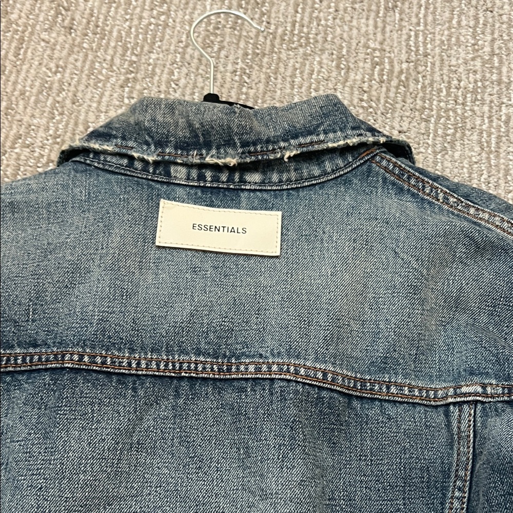 Essentials Denim Jacket with Button Closure - image 4